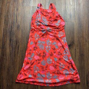Patagonia Magnolia Spring Athletic Dress Floral Red Tropical Women’s Size Small